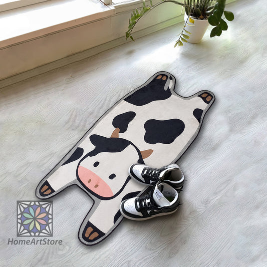 Cow Rug - Baby Room Carpet, Kids Decor, and Nursery Play Mat
