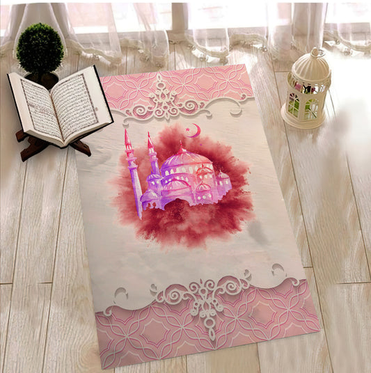 Vintage Decorative Prayer Mat, Islamic Prayer Rug, Muslim Prayer Mat, Traditional Prayer Carpet, Islamic Gift
