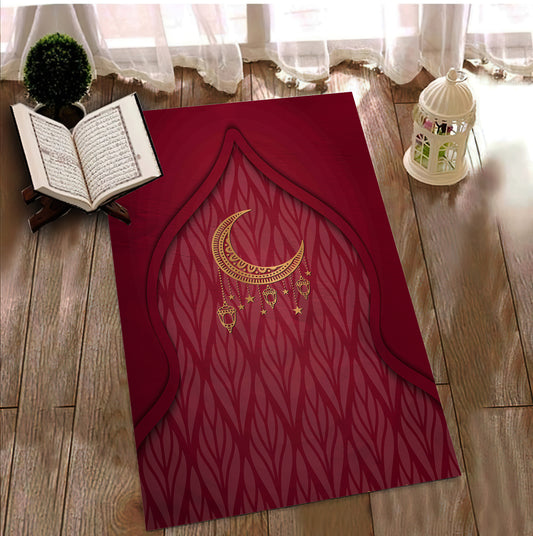 Red Prayer Mat, Prayer Mats for Kids, Prayer Sejadah Rug, Prayer Rug, Islamic Gift