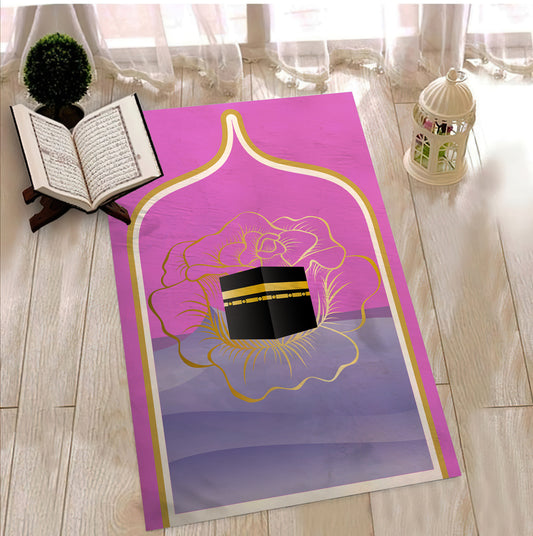 Kids Prayer Mat, Kaaba Prayer Rug, Ramadan Decor, Girl Prayer Mat, Islamic Gift