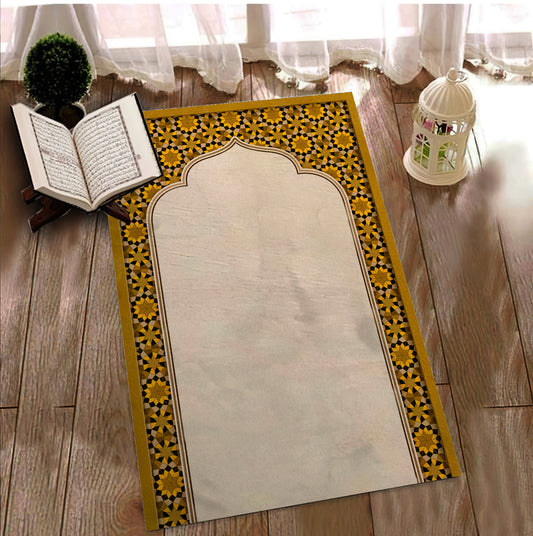 Ethnic Islamic Prayer Rug, Mandala Prayer Mat, Turkish Motif Carpet, Luxury Prayer Decor, Islamic gift