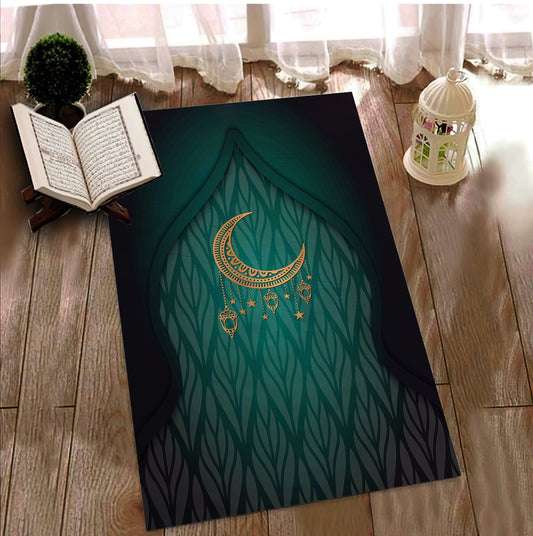 Prayer Mat, Green Prayer Mat, Prayer Sejadah, Prayer Rug, Islamic Gift, Prayer Rugs for Kids
