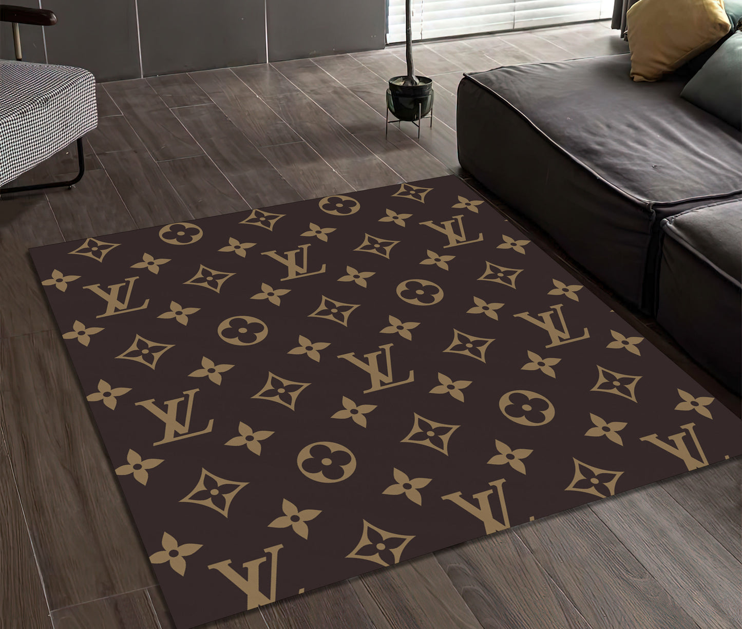 Louis Vuitton Rug, Brand Carpet, Luxury Living Room Rug, Modern Mat, Exquisite Brand Decor