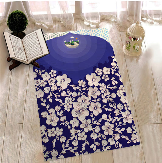 Floral Motif Prayer Mat, Muslim Prayer Rug, Luxury Prayer Rug, Islamic Prayer Area Mat
