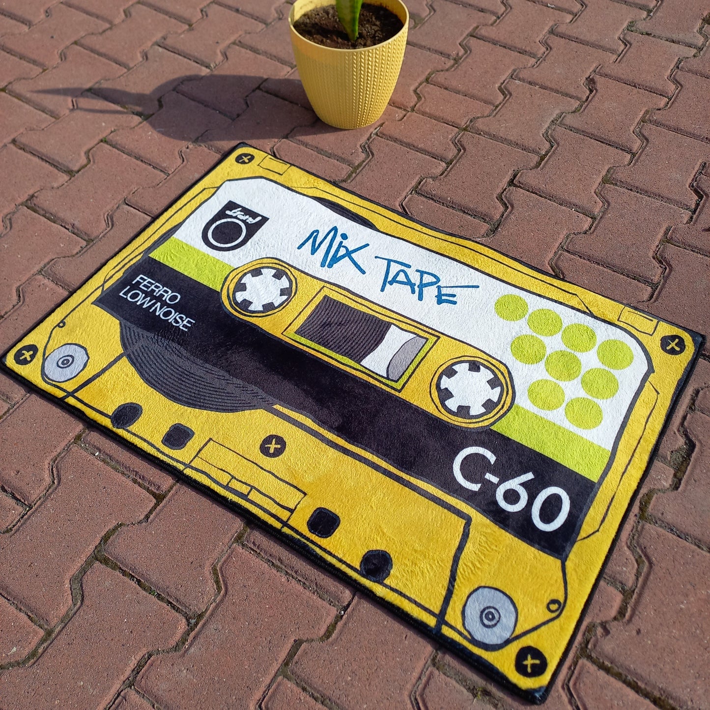 Vintage Mix Tape Rug, Nostalgia Cassette Carpet, Music Love Decor, Gift for Her