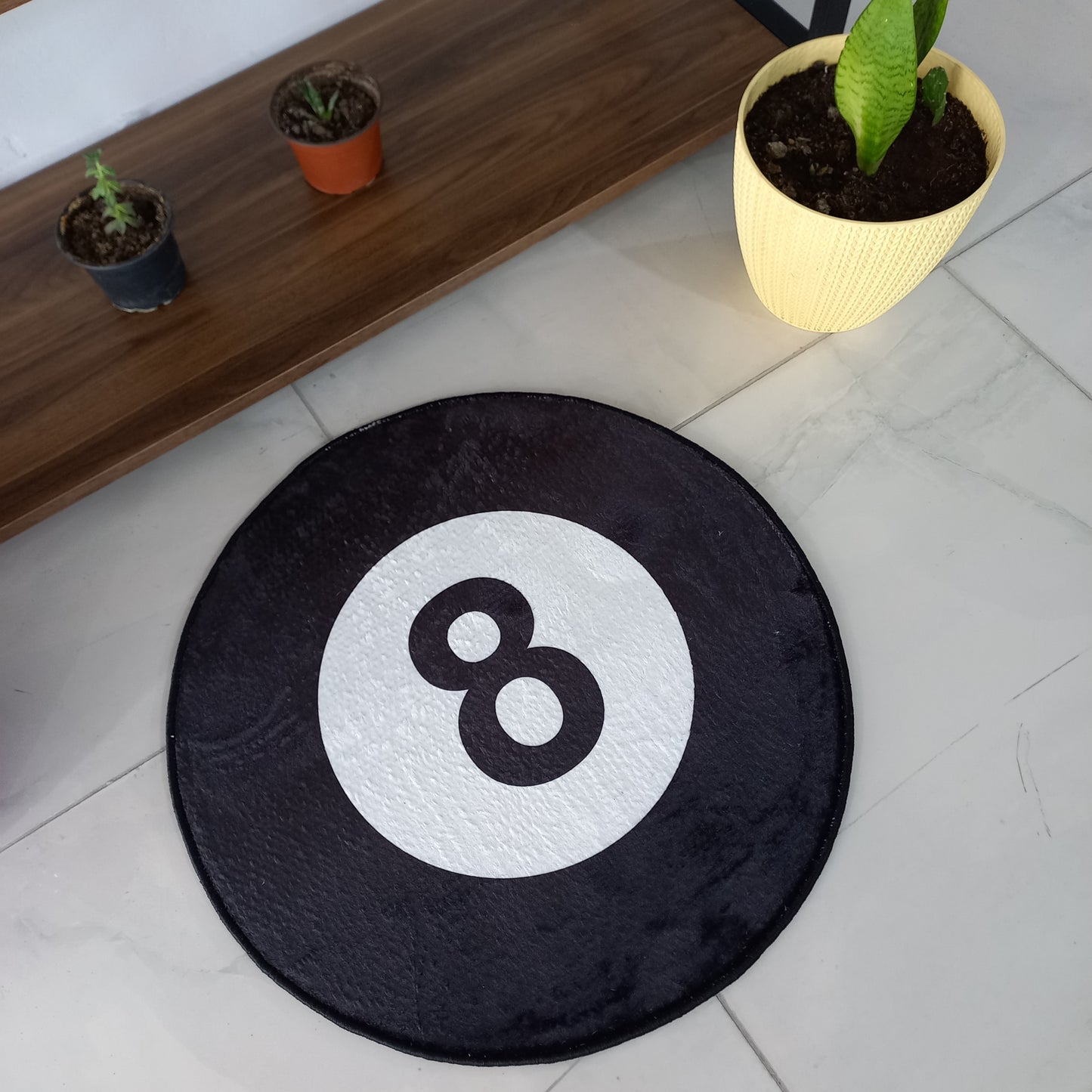 Billiards Ball Rug - 8 Number Ball Carpet for Stylish Game Decor
