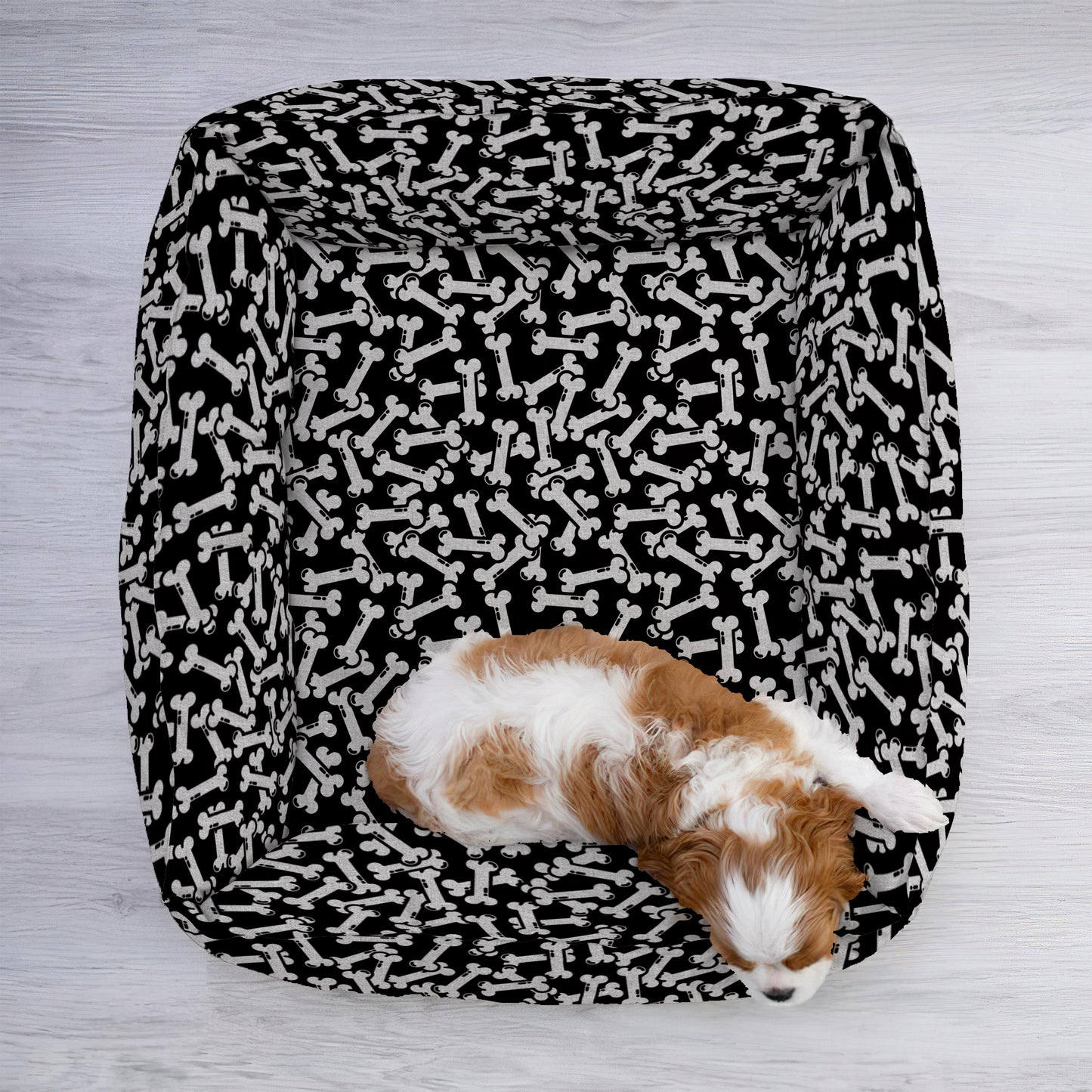 Bone Printed Dog Bed - Removable & Washable, Custom, Puppy Mat Dog, Pet Large Sofa, Dog Accessories, Small Dog Bed, Modern Dog Bed