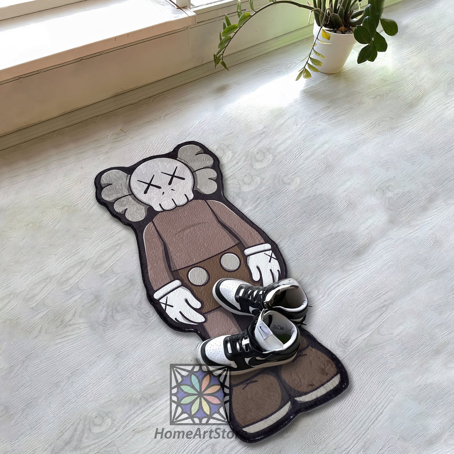 Hypebeast KAWS Rug, Jordan 1s Sneaker Mat, Unique Design, Street Fashion Carpet, Sneakerhead Decor