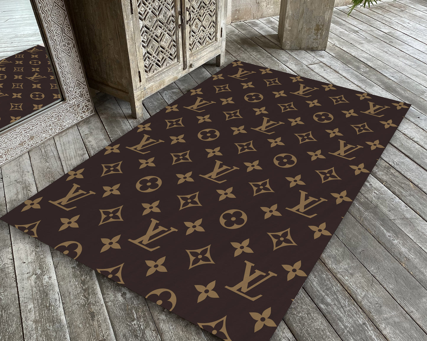 Louis Vuitton Rug, Brand Carpet, Luxury Living Room Rug, Modern Mat, Exquisite Brand Decor