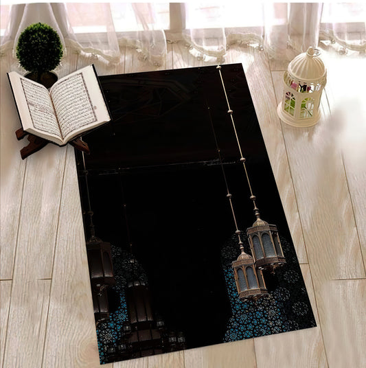 Masjid Al-Haram Sajjada Rug, Islamic Motif Prayer Mat, Decorative Prayer Mat, Ramadan Eid Decor