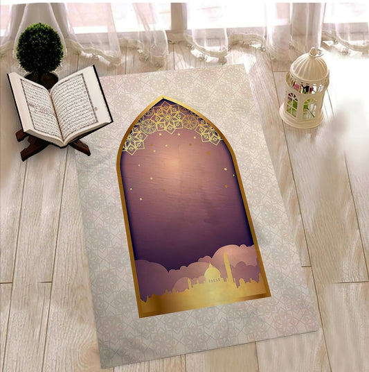 Mosque Abu Dhabi Prayer Mat, Mandala Motif Prayer Rug, Turkish Prayer Mat, Islamic Gift