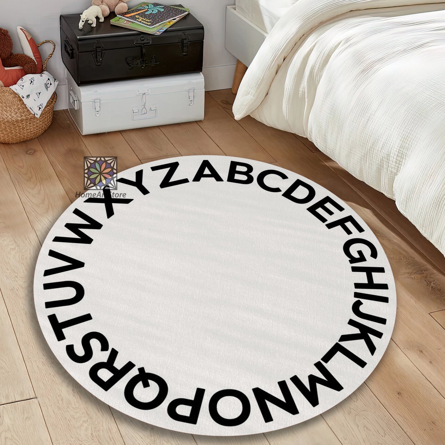 Alphabet Rug, Nursery Play Mat, Kids Room Carpet, ABC Rug, Baby Gift