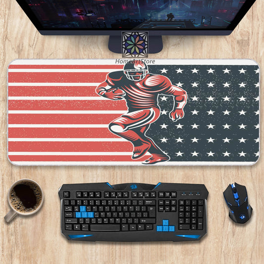 Retro Football Mouse Mat, American Football Desk Mat, Sport Mat, Office Mousepad