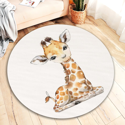Giraffe Rug, Cute Animal Carpet, Kids Room Mat, Baby Shower Decor, Nursery Rug