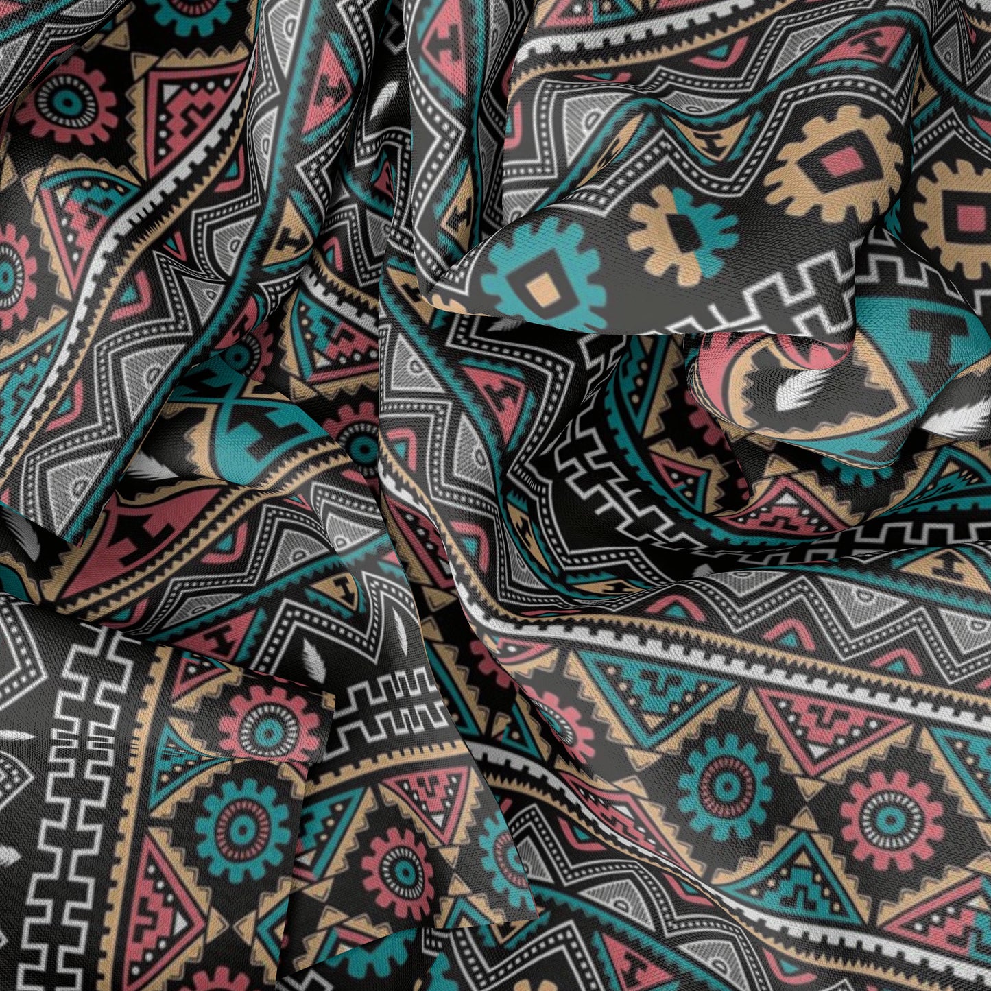 Colorful Aztec Curtain, Ethnic Curtain, Tribal Curtain, Living Room Curtain, Boho Style Curtain