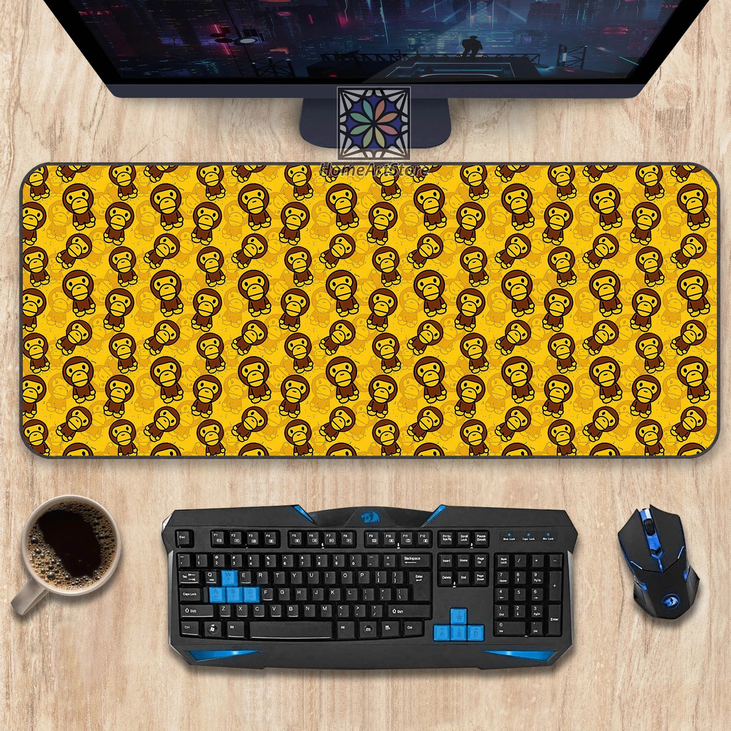 Baby Bape Desk Mat, Baby Milo Mouse Pad, Hypebeast Mouse Mat, Street Fashion Decor