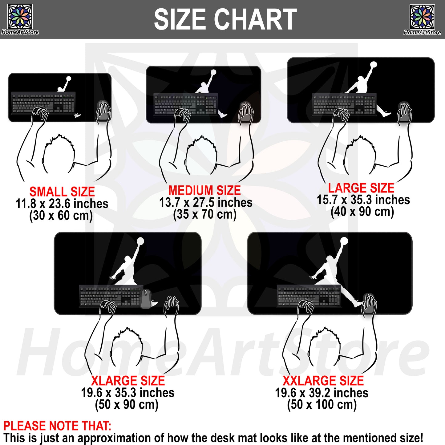 Black Jump Man Symbol Desk Mat, Jordan Mouse Mat, Sneaker Fan Mouse Pad, Basketball Lover Desk Pad, Jordan Gift