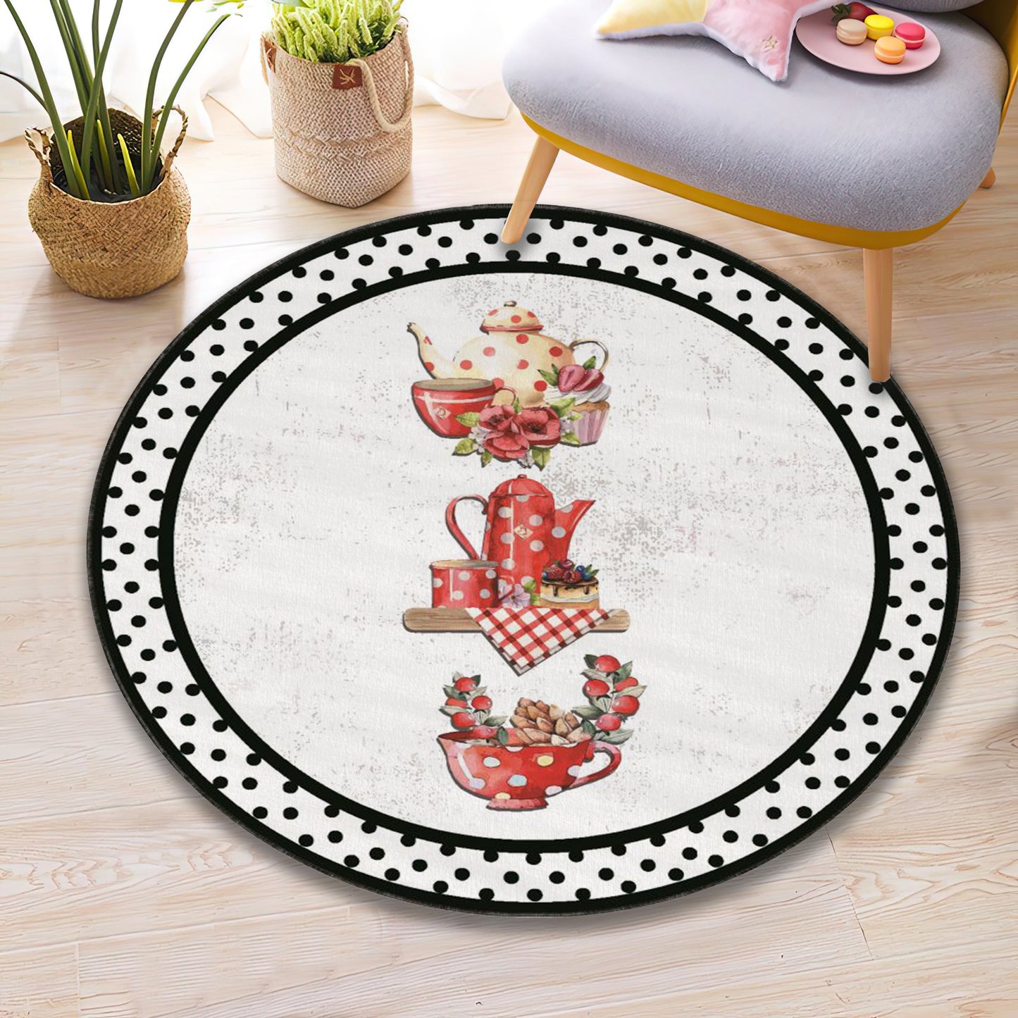 Black and White Kitchen Rug, Mottled Printed Carpet, Home Decor, Kitchen Stuff Mat