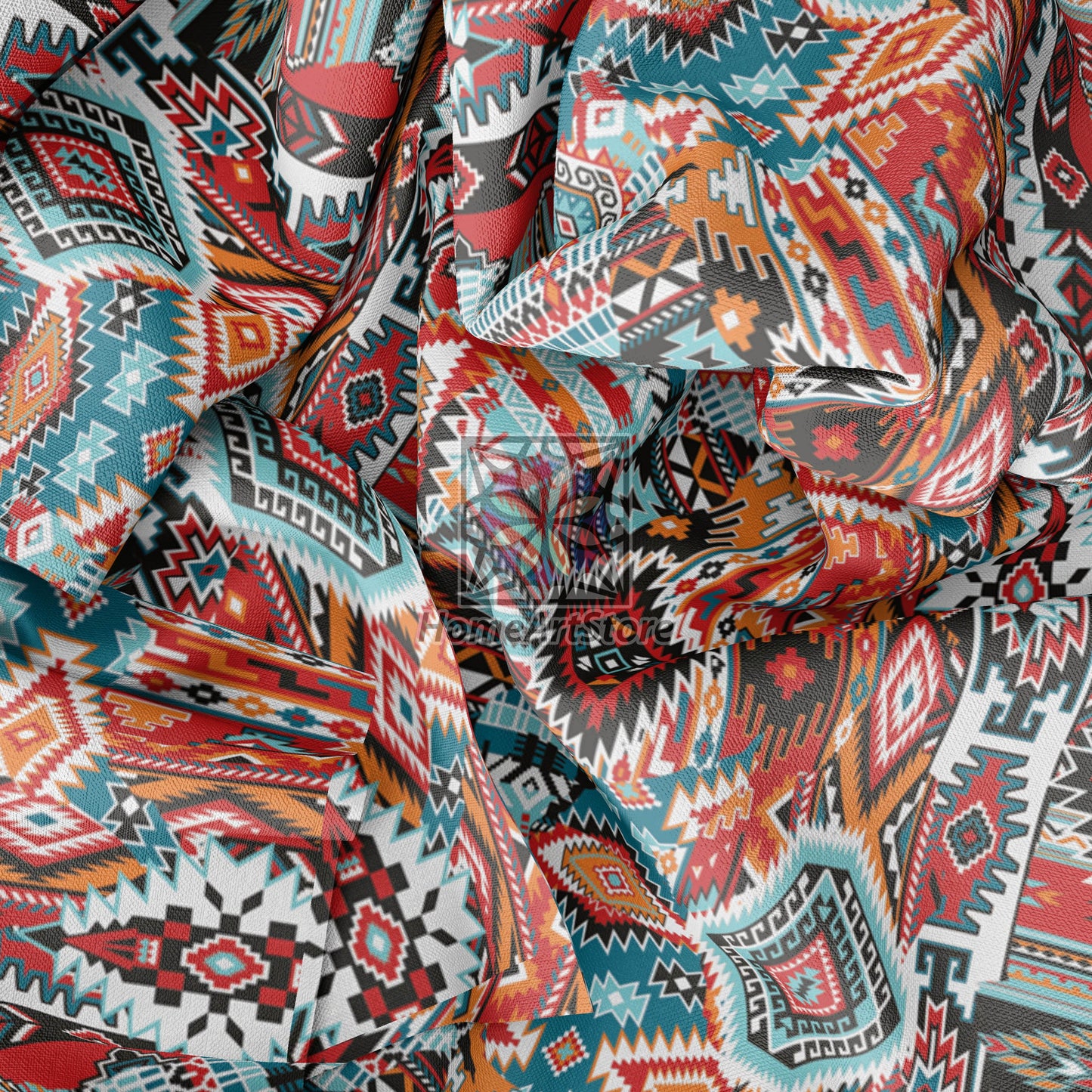 Colorful Patchwork Curtain, Ethnic Curtain, Modern Boho Curtain, Tribal Home Decor