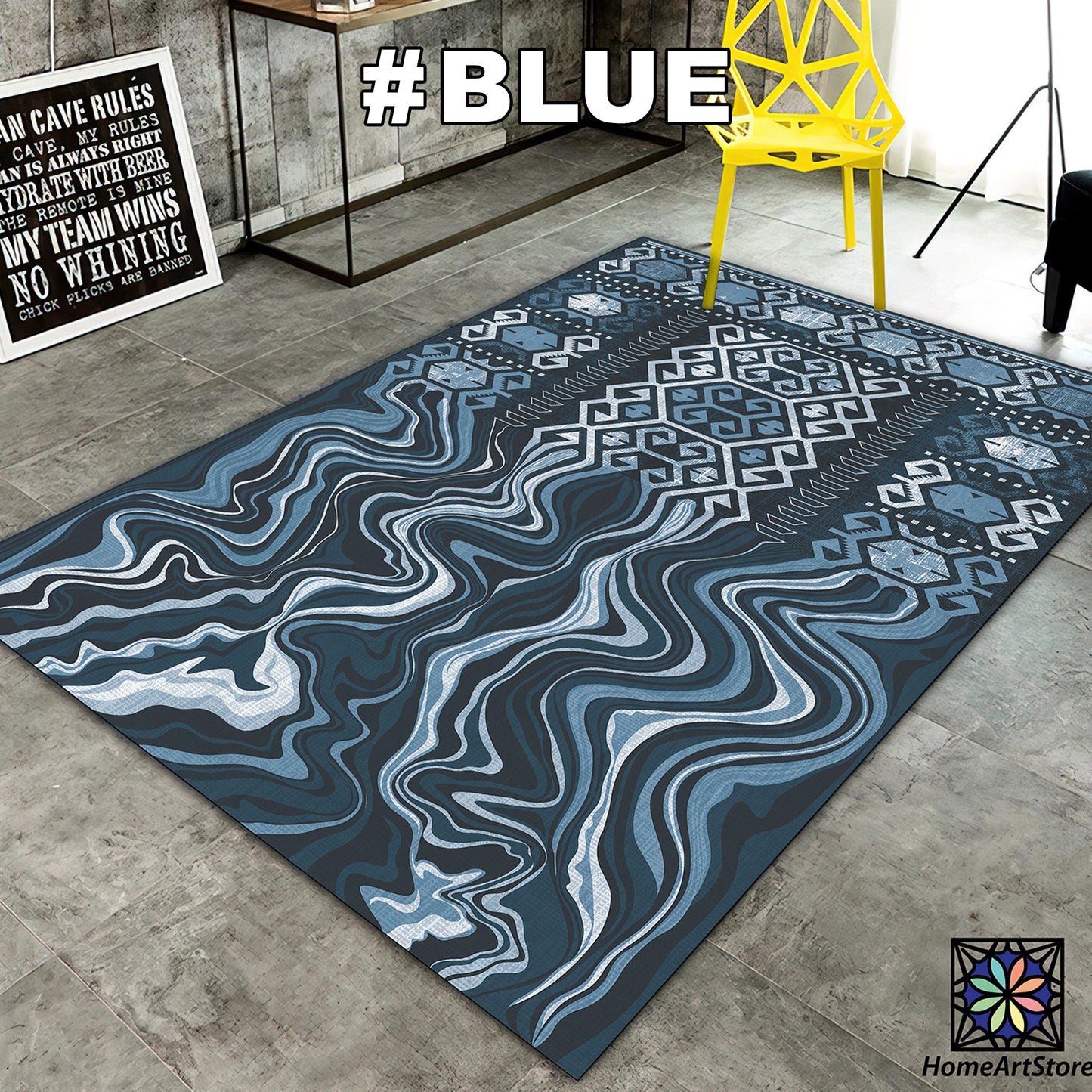Melting Tribal Pattern Rug – Boho Abstract Carpet in Brown, Beige, Burgundy