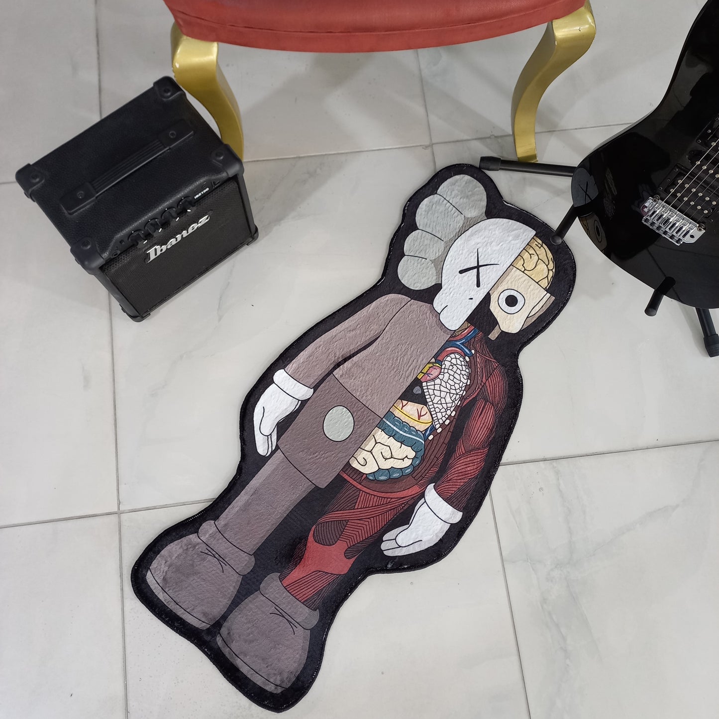 KAWS Rug, Hypebeast Decor, Sneaker Mat, Sneaker Room Carpet, Hypebeast Gift, KAWS Mat