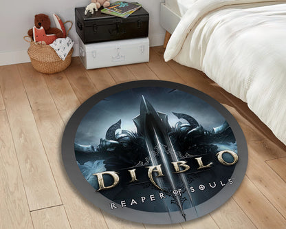 Diablo Reaper Of Souls Rug, Video Game Series Carpet, Gamer Decor, Gaming Mat
