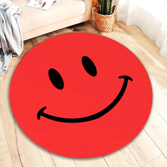 Cute Emoji Rug, Baby Room Mat, Smiley Face Carpet, Cheery Expression Decor