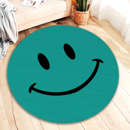 Cartoon Emoji Rug, Smiley Decor, Happy Face Nursery Mat, Children Room Carpet