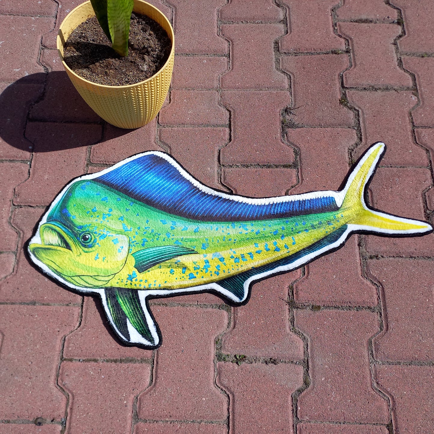 Lambuka Mahi Mahi Fish Rug - Coastal Tropical Beauty: Perfect Hawaiian Sea Rug