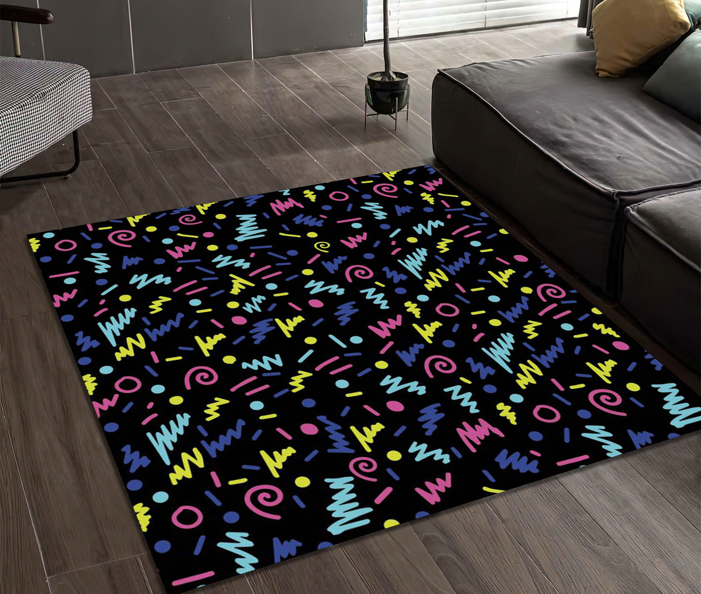 Nostalgic Game Rug, 90s Retro Style Gaming Mat, Game Room Carpet, Gift for Gamer