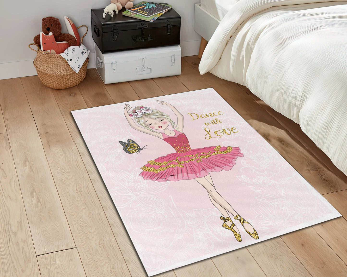 Princess Themed Rug, Girl Room Carpet, Baby Nursery Mat, Kids Room Decor, Baby Gift