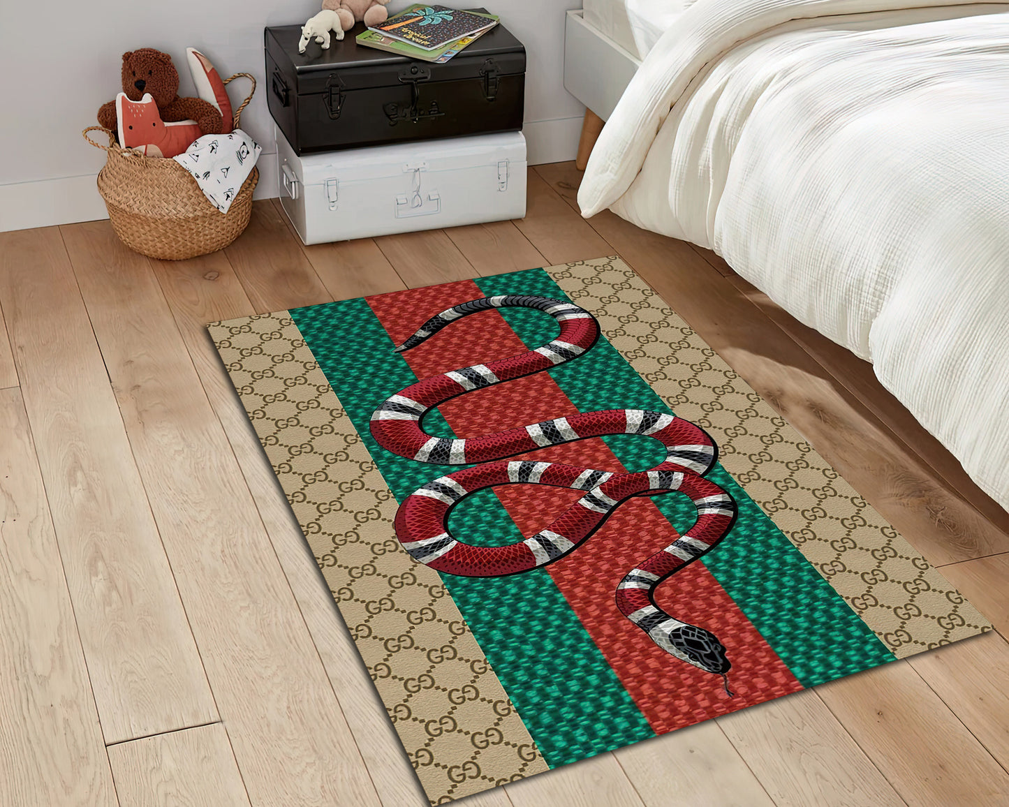 Gucci Snake Rug, Luxury Carpet, Gucci Style Rug, Living Room Mat, Luxury Fashion Decor