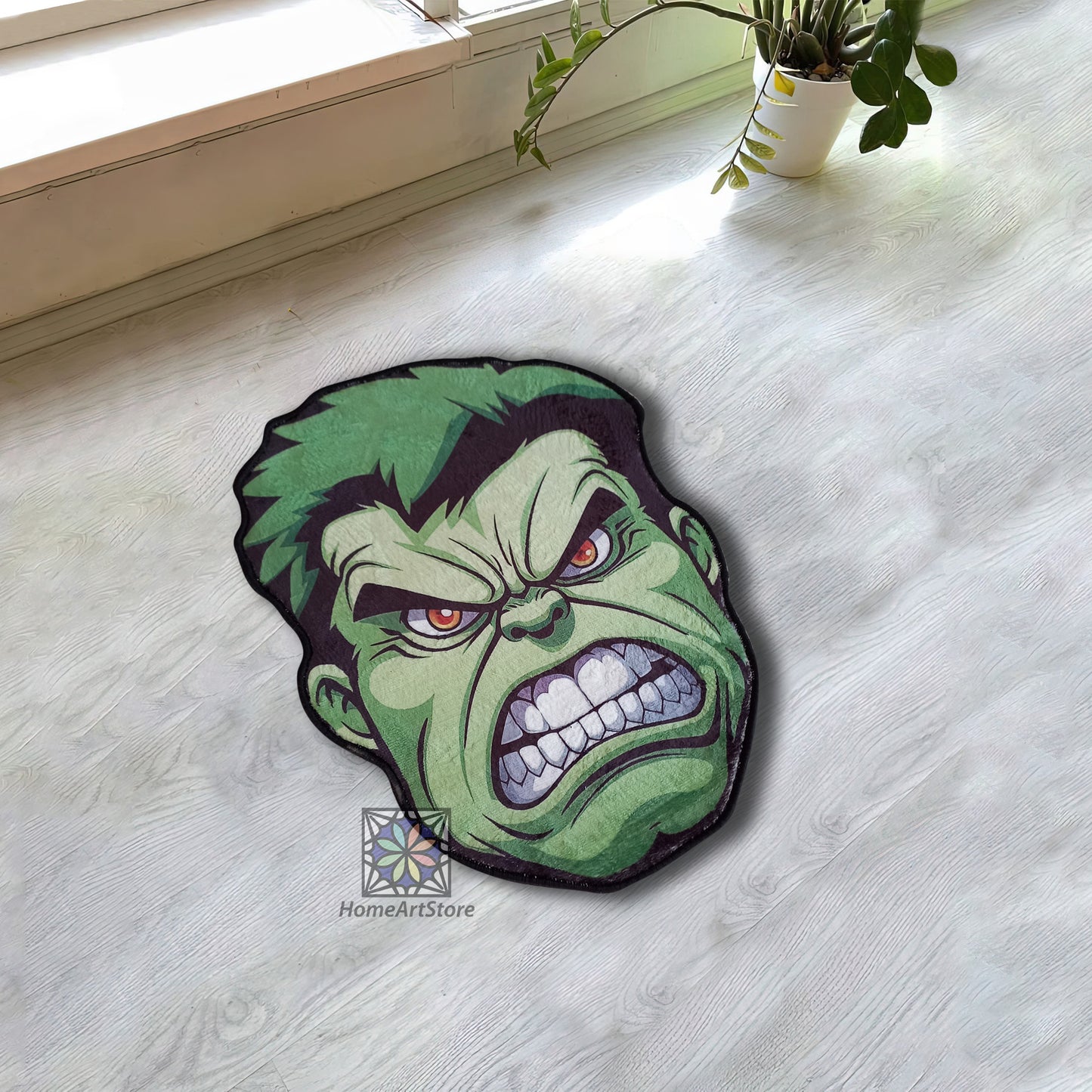 Hulk Shaped Rug, Marvel Character Carpet, Avengers Mat, Children Room Rug, Super Hero Decor