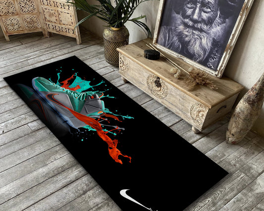 Colorful Air Jordan Rug, Nike Symbol Carpet, Sneaker Runner Mat, Sneakerhead Decor, Jordan Fan Gift