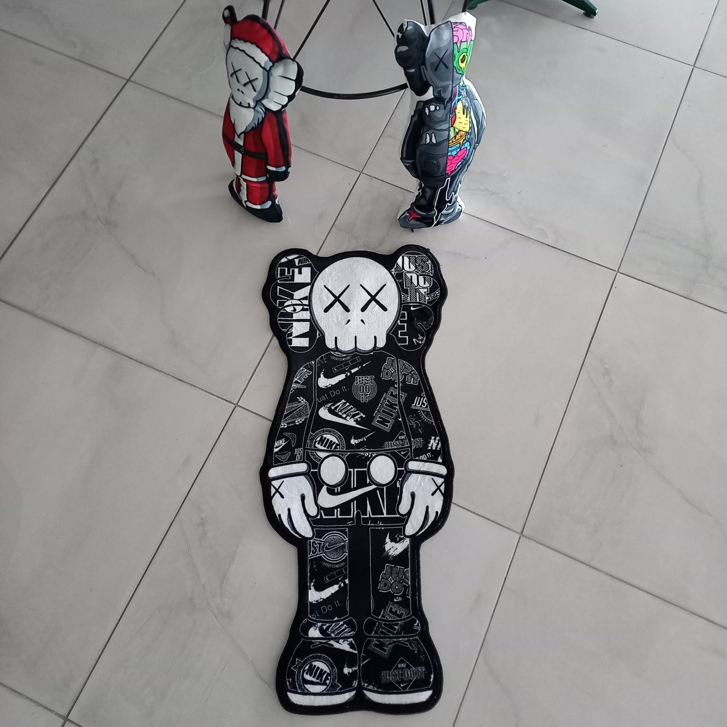 Nike Kaws Rug, Black and White Sneaker Carpet, Vintage Kaws Rug, Sneakerhead Mat, Air Jordan Decor, Hypebeast Gift