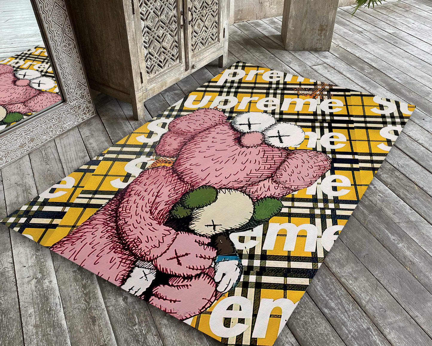 Kaws Rug, Iconic Supreme Carpet, Brand Rug, Hypebeast Mat, BFF Kaws Decor, Sneaker Gift