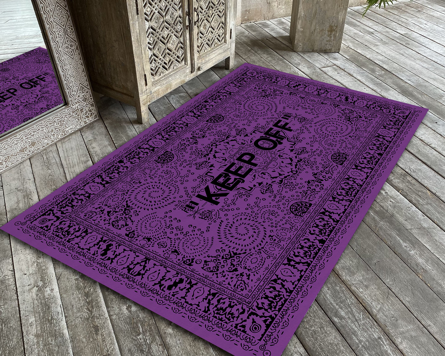Keep Off Rug, Virgil Abloh Carpet, Purple Keepoff Mat, IKEA Carpet, Sneaker Room Rug, Hypebeast Decor