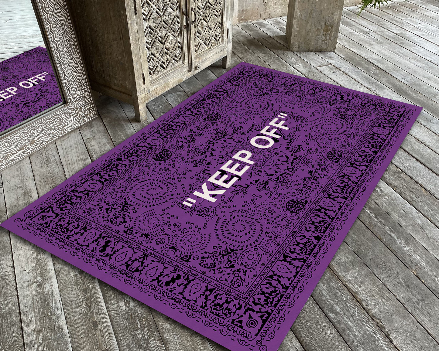 Keep Off Rug, Virgil Abloh Carpet, Keepoff Themed Mat, IKEA Carpet, Sneaker Room Rug, Hypebeast Decor