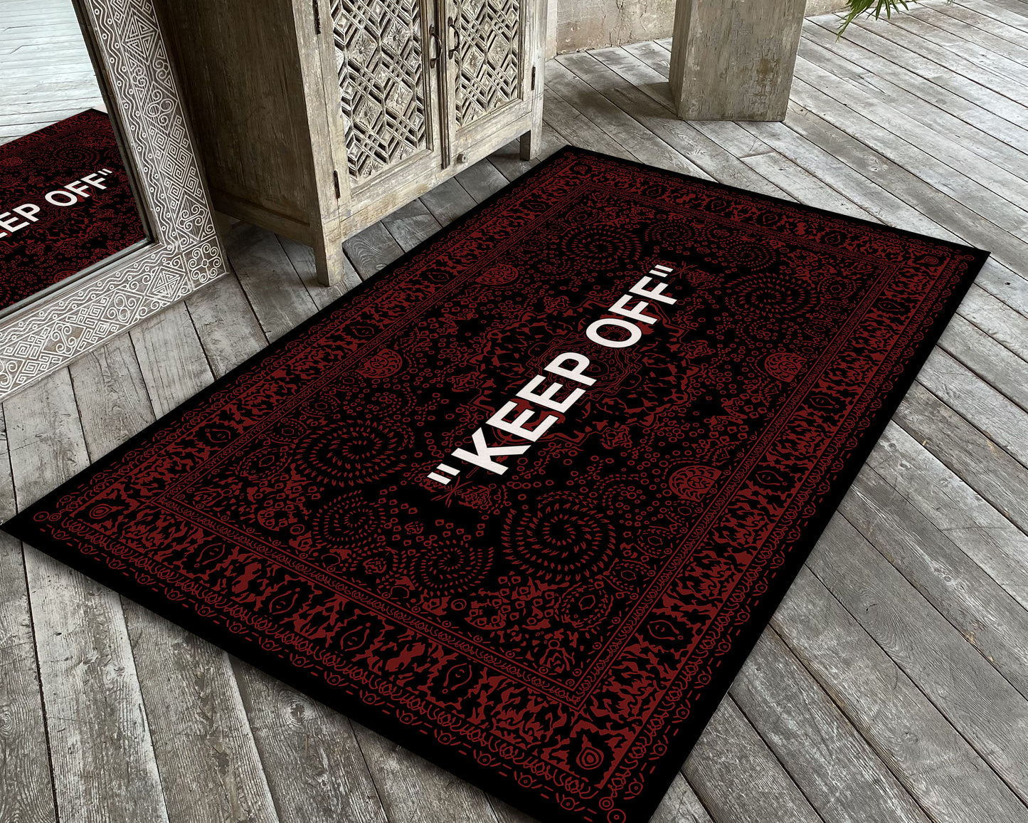 Red Keep Off Rug, Sneaker Room Mat, Popular IKEA Carpet, Hypebeast Decor, Keepoff Rug, Sneaker Mat