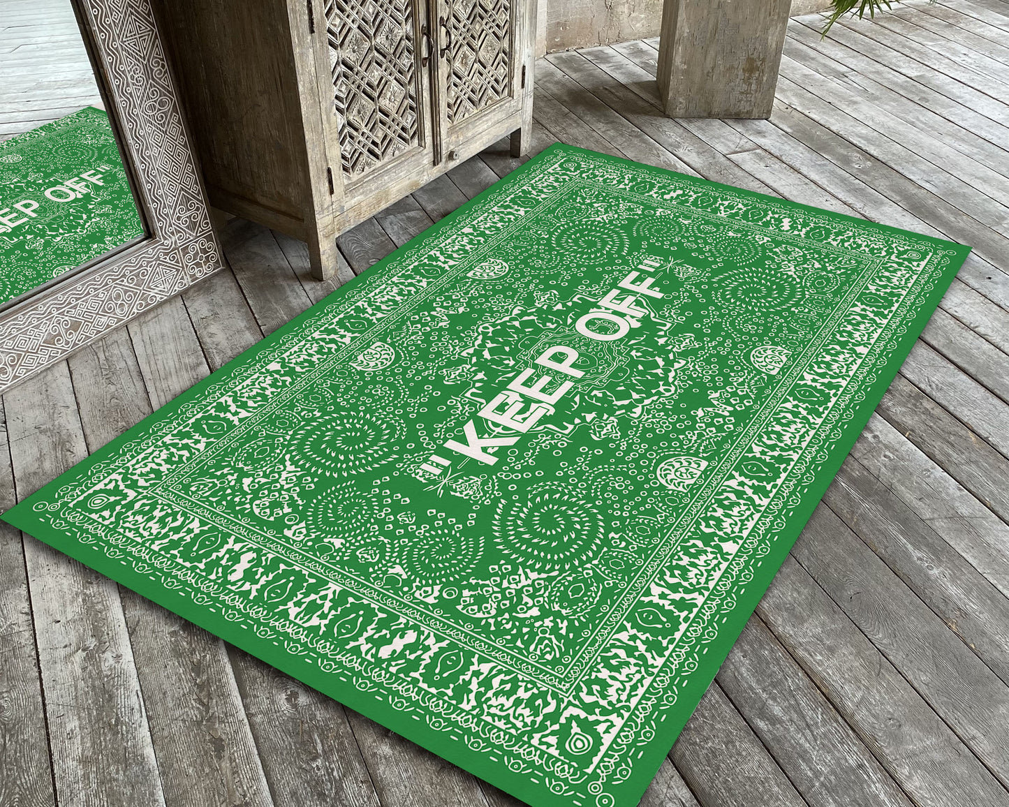 Green Keep Off Rug, Popular IKEA Rug, Girl Room Mat, Hypebeast Rug, Sneaker Carpet