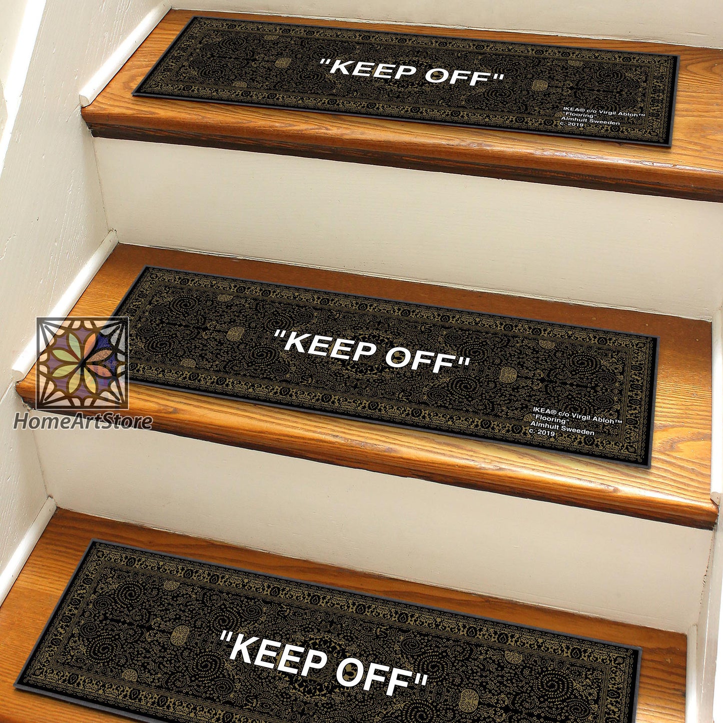 Keep Off Stair Rugs, Black Keepoff Stair Treads Mats, Street Fashion, Hypebeast Stair Step Rugs, Cool Stair Carpet