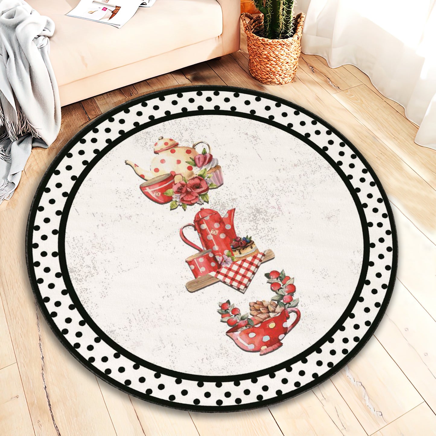 Black and White Kitchen Rug, Mottled Printed Carpet, Home Decor, Kitchen Stuff Mat