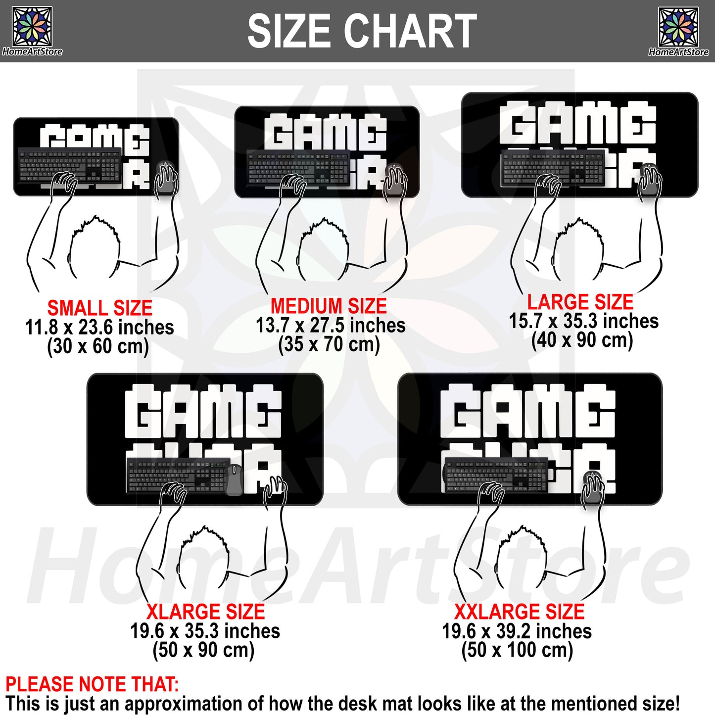 Game Controller Themed Mouse Pad, Black Gamer Mousepad, Game Over Desk Mat, Ultra Large Gaming Mouse Mat, Game Gift