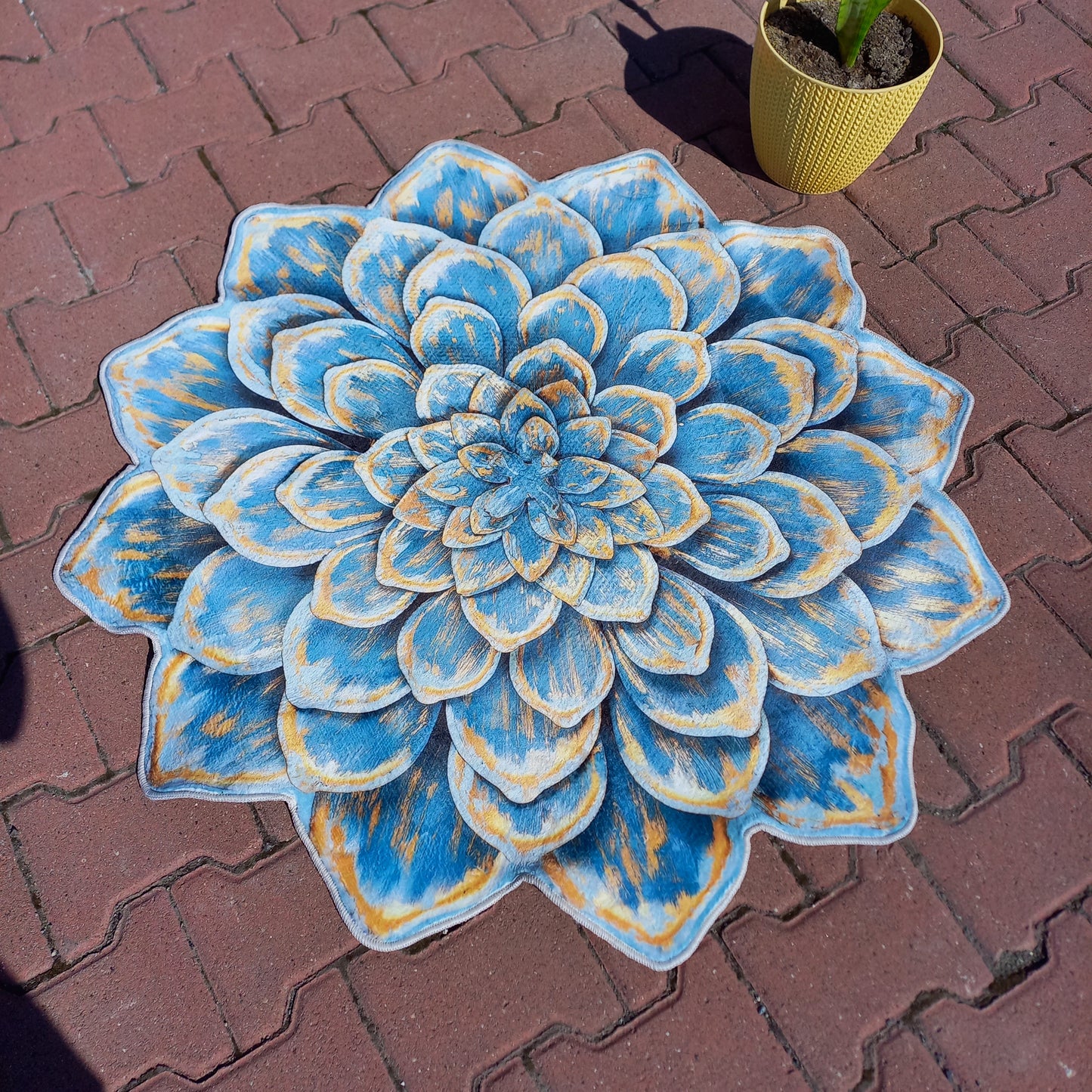 Lotus Shaped Rug - Elegant Flower Carpet for Floral Mat and Entrance Decor