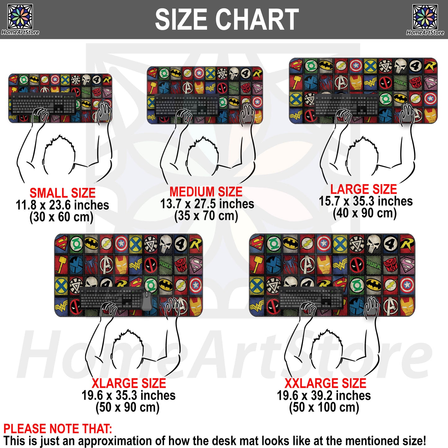 Vintage Marvel Mouse Mat, Super Hero Logo Collage Desk Mat, Marvel Decor, Marvel Fan Gift