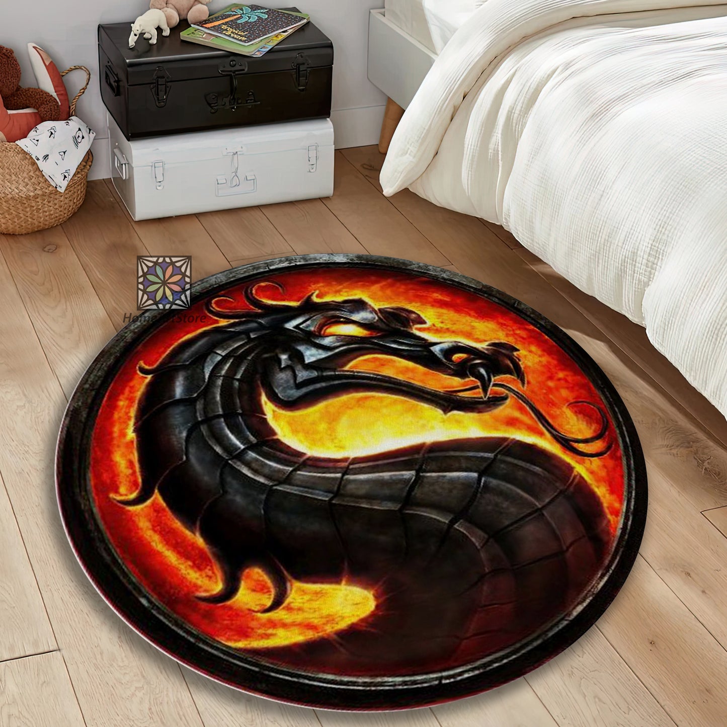Mortal Combat Rug, Gaming Chair Mat, Mortal Combat Shaolin Monks Carpet, Game Room Rug, Vintage Video Game Decor