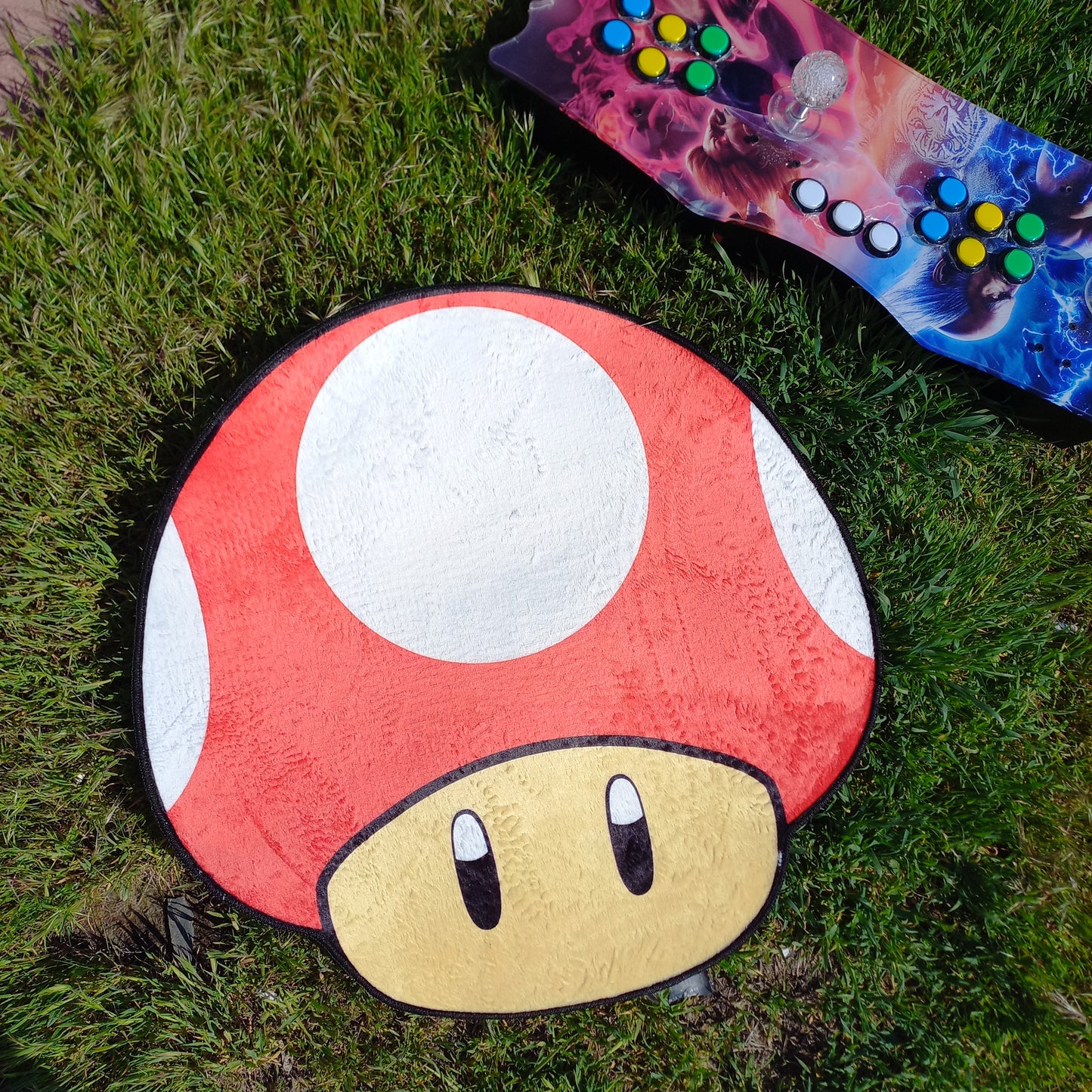 Super Mario Mushroom Rug, Nostalgic Arcade Game Carpet, Super Mario Decor, Mario Fan Gift