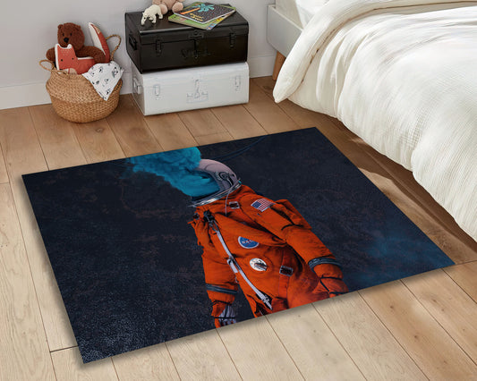 Colorful Astronaut Rug, Nasa Carpet, Space Room Mat, Galaxy Decor, NASA Art Carpet, Nasa Lover Gift