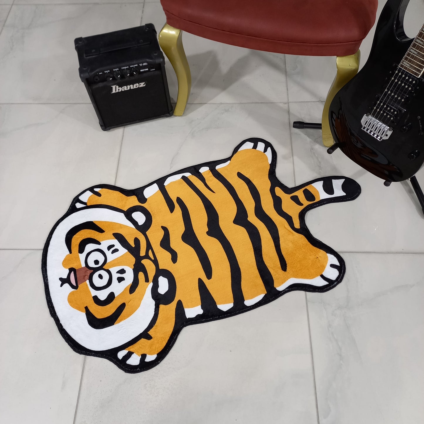 Cute Tiger Rug, Baby Room Carpet, Animal Rug, Nursery Play Mat, Baby Shawor Decor