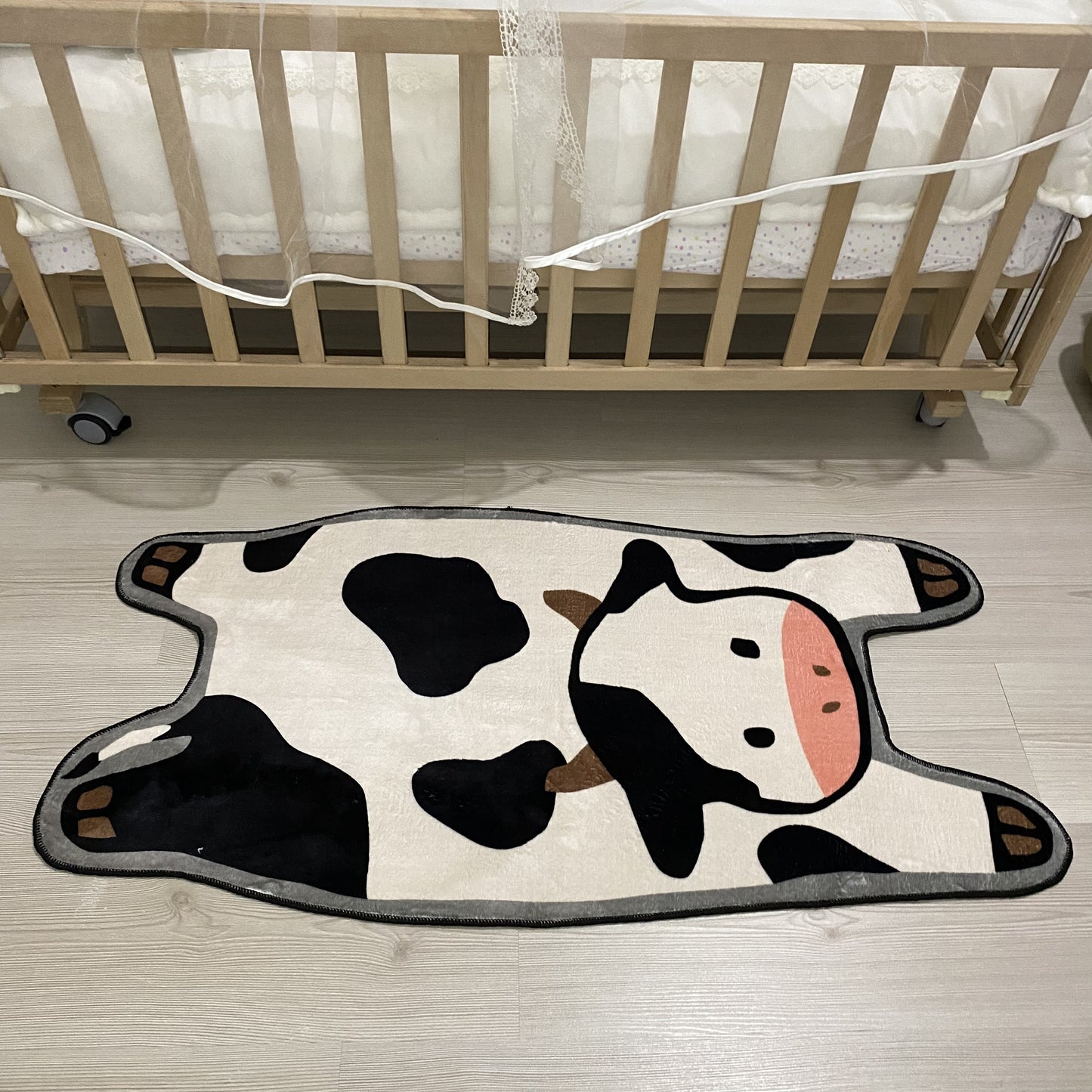 Cow Rug - Baby Room Carpet, Kids Decor, and Nursery Play Mat